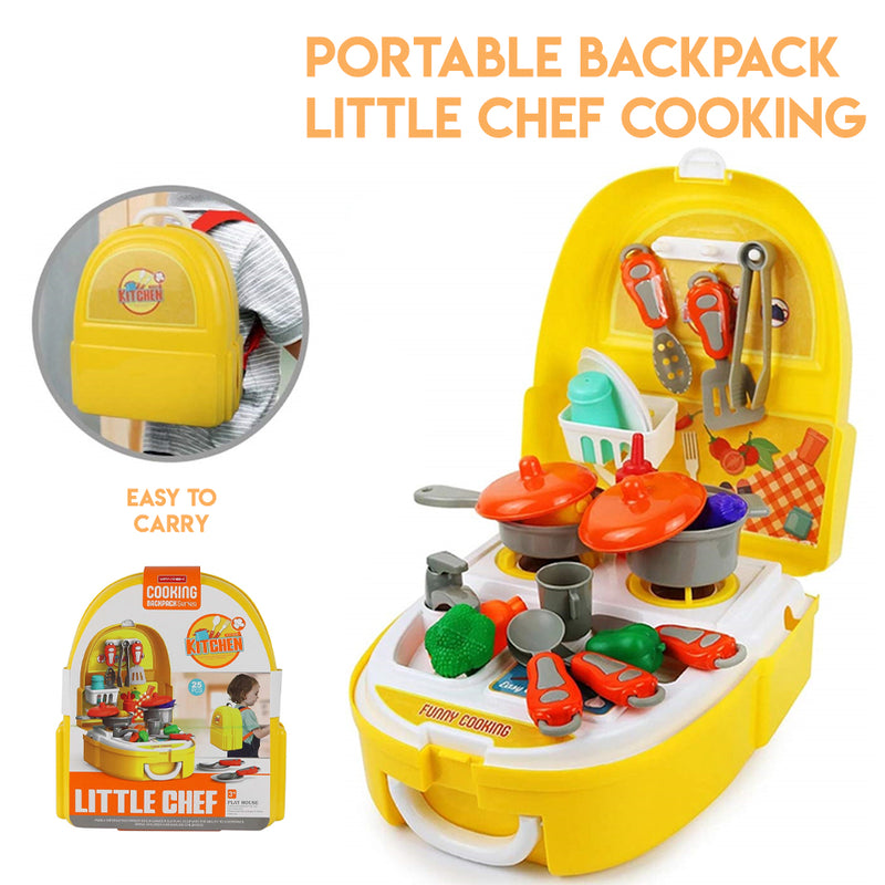 Idrop Portable Backpack Pretend Game Little Chef Cooking Toys