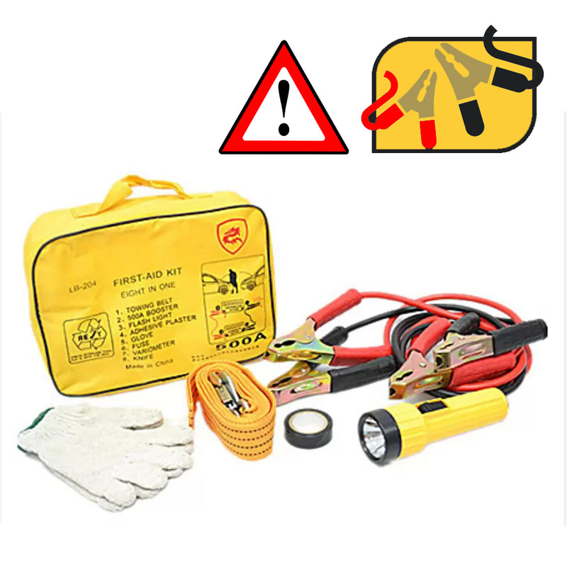 idrop EMERGENCY FIRST AID Car Jump Start Kit Set