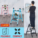 idrop 3 LAYER Foldable Compact Standing Step Household Ladder