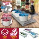 idrop Double Layer Aluminium Alloy Seasoning Rack + 3PCS Jar / Rak Dapur + 3PCS Bekas Perencah / 厨房架+3PCS调味罐