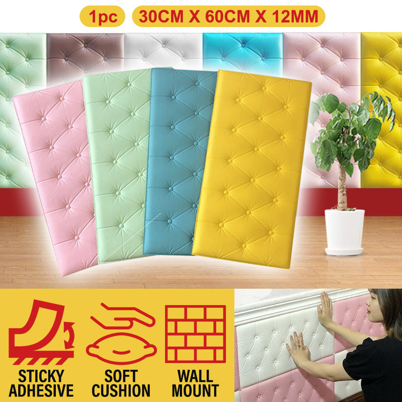 idrop 3D PE Soft Sponge Wall Cushion Self Adhesive Sticker [ 30CM x 60CM x 12MM ] [ 1pc ]