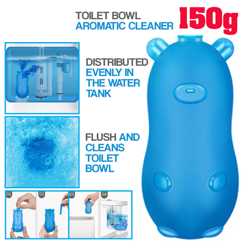 idrop 150g Blue Grizzly Bear Toilet Bowl Flush Aromatic Cleaner Deodorant Cleaning Liquid Agent