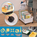 idrop Portable Movable School Book & Bag Storage Box / Kotak Mudah Alih Penyimpanan Buku Sekolah & Beg / 书包书本收纳箱带轮子小号(塑料)