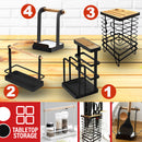 idrop Kitchen Household Tabletop Storage Rack Shelf for Tableware Pot Lid & Knives