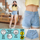 idrop Dream Planet High Waist Pants / Seluar Pendek Pinggang Ramping Wanita / 下摆宽松的高腰短裤