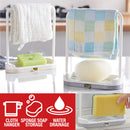 idrop Kitchen Sink Countertop Sponge Soap & Rag Cloth Mini Drainage Storage Rack