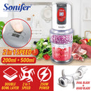 idrop [ SONIFER ] 2 IN 1 Double Layer Food Chopper Blender Dual Speed 250W / Pengisar Makanan Dua dalam Satu / 500+200ML双层碎肉机 [ 200ml + 500ml ]