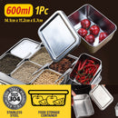 idrop [ 600ml ] Stainless Steel Food Sample Storage Box Container / Bekas Simpanan Makanan / 304方形加深不锈钢带钢储存盒（食物留样盒）