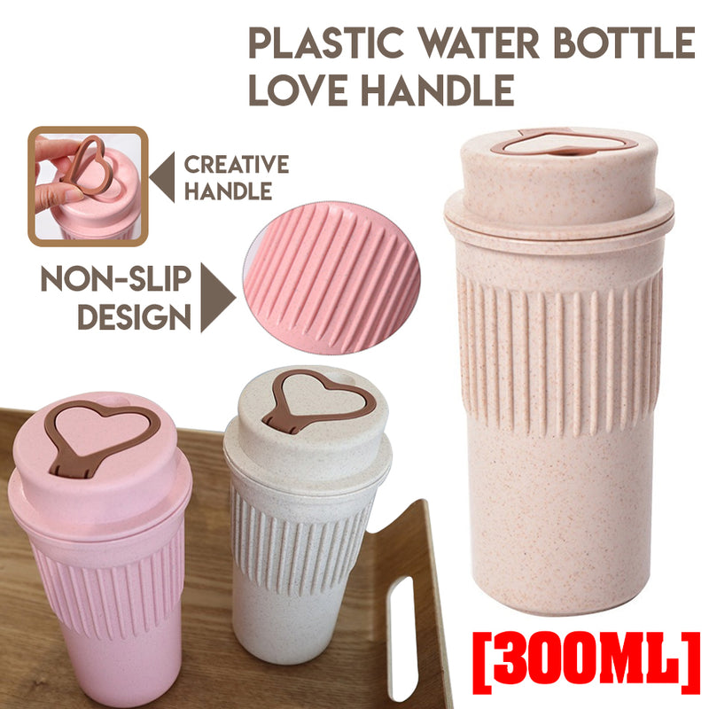idrop 300ml Plastic Water Bottle Love Handle Folding