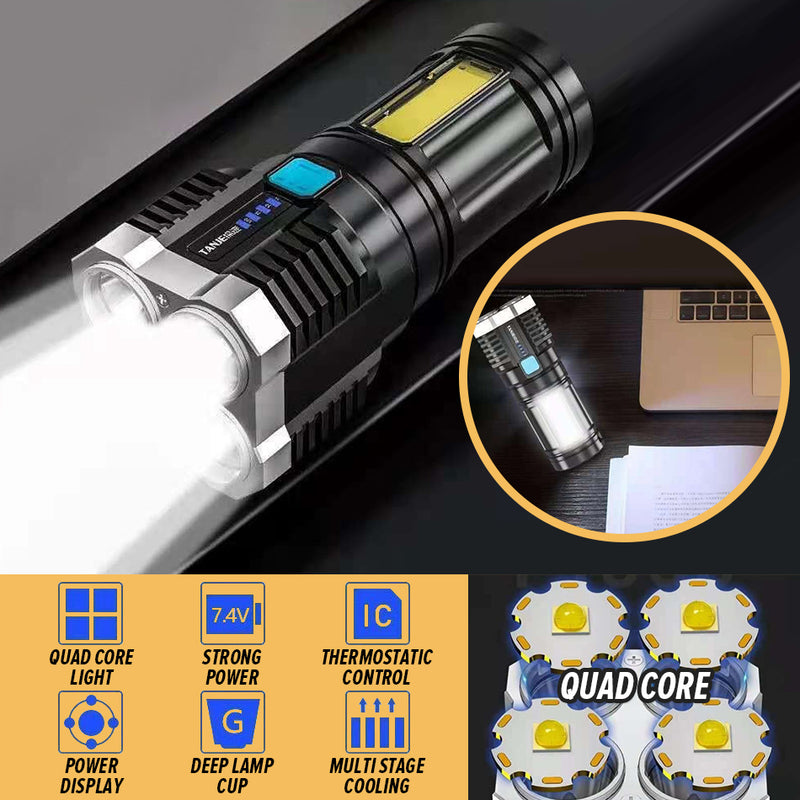 idrop 4 Core Rechargeable USB Flash Light / Lampu Suluh 4 Lensa / 4核充电手电筒