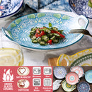 idrop Double Ear Round Ceramic Plate Tray / Dulang Pinggan Makan Seramik Bulat / 陶瓷圆形双 耳盘