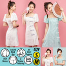idrop Playful Puff Sleeve Cheongsam / Baju Cheongsam Lengan Kembang / 俏皮泡泡袖旗袍