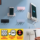 idrop Wall Mounted Smartphone Tablet Holder Bracket Rack / Pemegang Peranti Telefon / 铁艺手机充电支架(手机&插头多用壁挂)(双面贴)