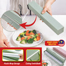 idrop Plastic Wrap Roll Storage Cutter Box Container