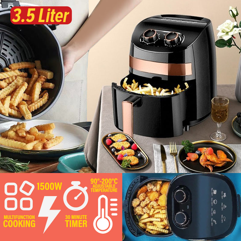 220V 1500W 3.5L Electric Air Fryer Oil Free Kitchen Oven Healthy Cooker  Airfryer with Removable Basket