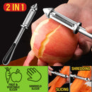idrop SUS304 Stainless Steel Handheld Fruit Vegetable Slicer Peeler and Shredder / Alat Pengupas Penghiris Sayur dan Buah Keluli Tahan Karat / SUS304不锈钢手持式果蔬切片机削皮撕碎机
