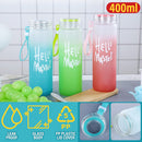 idrop [ 400ml ] HELLO MASTER Glass Drinking Water Bottle / Botol Minuman Kaca / 400ML喷漆玻璃水杯(玻璃水壶)