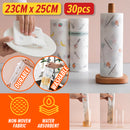 idrop [ 30PCS ] Heavy Duty Reusable Disposable Water Absorbent Non Woven Tissue Cloth Rag Roll [ 23CM x 25CM ]
