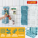 idrop [ 2 LAYER ] Double Decker Foldable Wall Mounted Basket Storage Rack