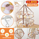 idrop [ 2 Layer ] Large Laundry Drying Cooler Basket 60cm X 75cm / Bakul Jaring Pengeringan Baju Basuhan / 大号双层凉衣篮(双层双围)(60X75CM)