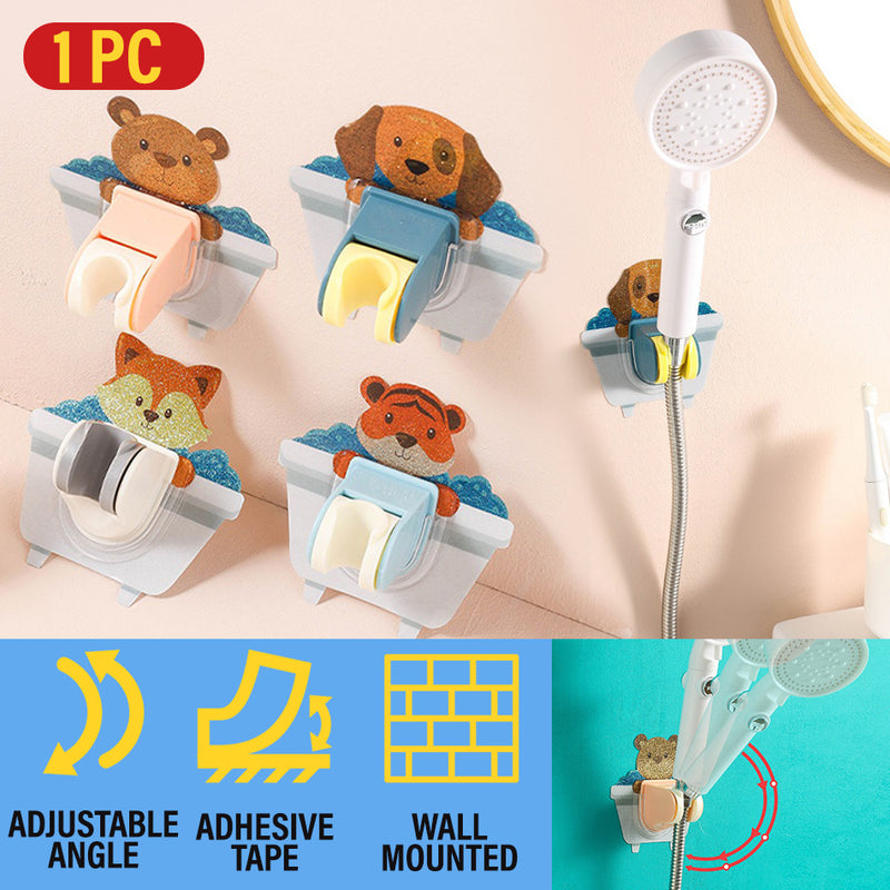 idrop [ 1PC ] Shower Head Holder Bracket with Animal Design / Pemegang Pancuran Air / (1PCS)免打孔金粉动物花洒支架