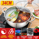 idrop [ 34CM ] 2 IN 1 SUS304 Stainless Steel Deep Hot Pot Cooker