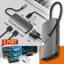 idrop 5 PORT - USB-C to HDTV Multifunction Adapter [ USB / VGA / HDTV ]