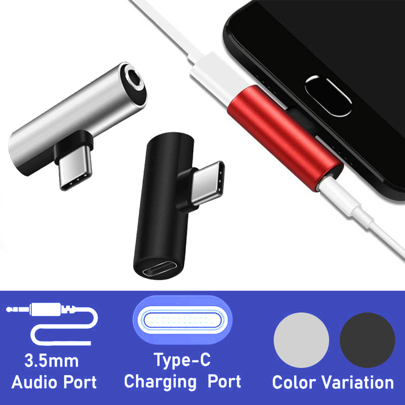 idrop 2 in 1 USB Type C Splitter Adapter Type C Phone Charger & 3.5mm Audio Headphone Music Splitter Adapter