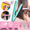 idrop 2 IN 1 Portable Mini Electric Compact Hair Straightener & Curler and Food Sealer / Pelurus Rambut & Pelekat Makanan / 直发器和食品封口机