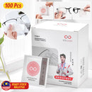idrop [ 100pcs ] Alcohol Free Glasses Spectacles Cleaning and Nursing Wipes [ 7 x 12cm ] / Tisu Kain Lap Pencuci Cermin Mata Tanpa Alkohol / 无酒精眼镜清洁护理湿巾(CLEAN)(100片1盒)(7*12CM)