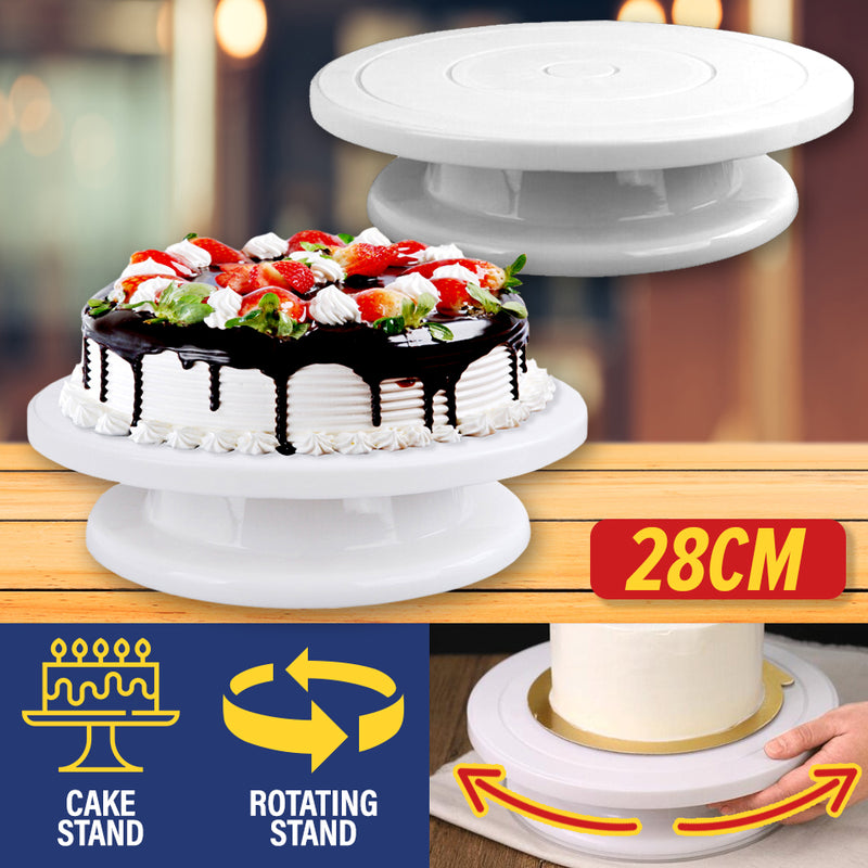 idrop 28CM Cake Decorating Rotating Bakery Stand