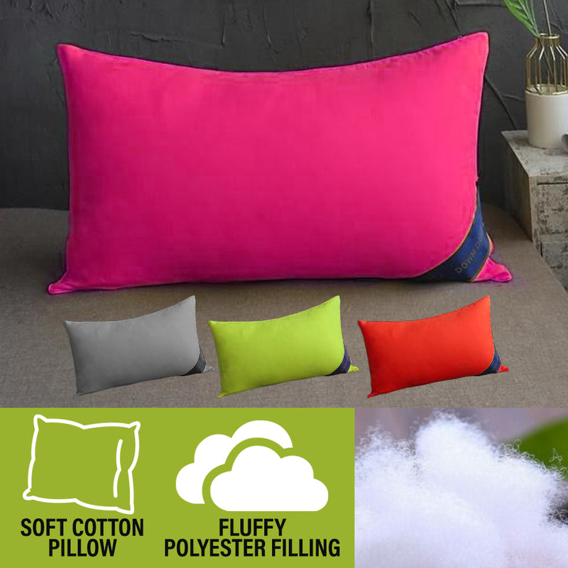idrop 100% Cotton & Polyester Fibre Soft Hotel Grade Standard Quality Sleeping Pillow