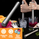 idrop Stainless Steel Popsicle Stick Fruit & Ice Crusher /  Penumbuk Air Batu Keluli Tahan Karat / 22.5CM全钢碎冰棍
