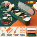idrop [ 4 in 1 ] Spice & Seasoning Plastic Simple Nordic  Storage Container / Bekas Simpanan Rempah & Perasa / 塑料简约北欧风调味盒