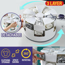 idrop [ 3 LAYER ] 15-Grid Rotatable Petal Shape Small Clothing Storage Box / Kotak Penyimpanan Baju Kecil / 3层15格花瓣形塑料可旋转收纳盒