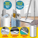 idrop Household Cleaning Flat Mop with Wash Bucket / Mop Lantai Rumah / 带洗桶的家用清洁平板拖把