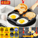 idrop [ 4 SLOT ] 4 IN 1 Egg Omelette Burger & Pancake Frying Pan / Kuali Masak Telur dan Burger / 电磁炉燃气两用4格鸡蛋煎盘 (2圆形2小熊)
