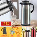 idrop [ 1.6L ] Thermal Stainless Steel Insulation Drinking Vacuum Kettle Flask Pot with Glass Inner Bile