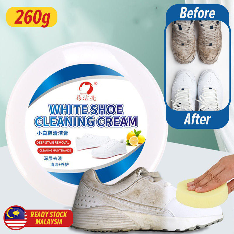 idrop [ 260g ] White Shoe Cleaning Cream / Pencuci Pembersih Kasut Krim Pemutih / 260G小白鞋清洁膏