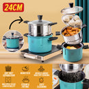 idrop [ 24CM ] 2 layer Deep Frying Steaming and Draining Cooking Pot SUS304 Stainless Steel / Periuk Masak & Stim Dua lapis / 24CM油炸沥水蒸煮锅(304)