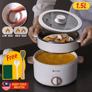 idrop [ 1.5L ] Multifunction Electric Cooking Hotpot & Steamer Cooker / Periuk Masak Elektrik Pelbagai Guna Hot pot & Stim / 1.5L电煮锅带蒸笼 600W