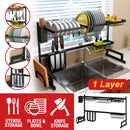 idrop 1 LAYER Multifunctional Kitchen Bowl Dish Utensil Knives Drainage Shelf Rack