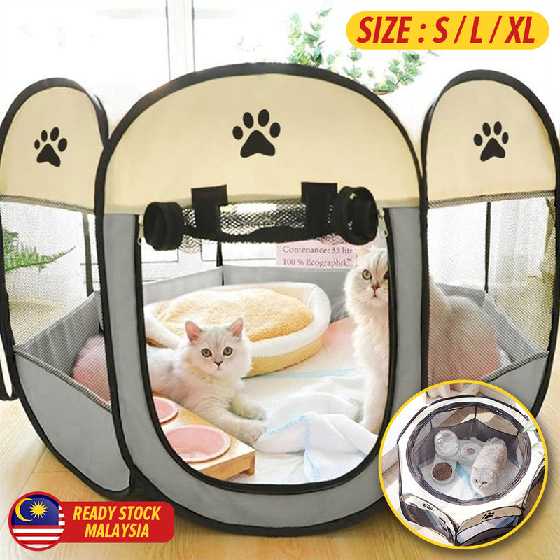 idrop Portable Folding Cat Dog Tent Foldable Pet House / Rumah Haiwan Peliharaan Kucing Anjing Mudah Alih Senang Lipat / 便携式折叠猫狗帐篷可折叠宠物屋
