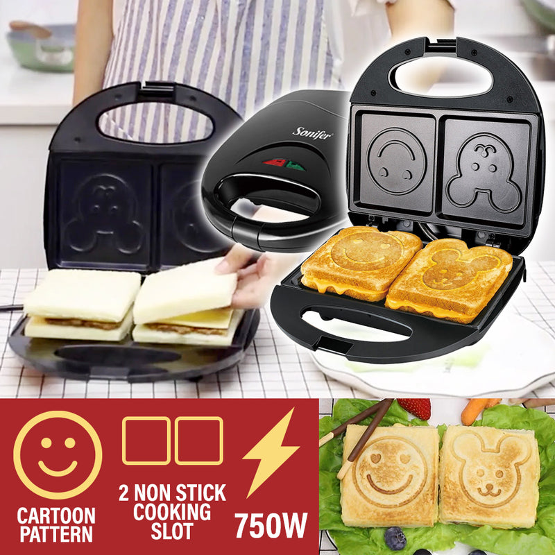idrop Electric Sandwhich Toaster Maker with Cartoon Face [ 750W ]
