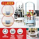 idrop [ 2 LAYER ] 360° Rotating Multifunction Condiment Seasoning Storage Rack / Rak Pelbagai Guna Simpanan Perencah & Botol Boleh Putar / 360°旋转多功能调味品调料架