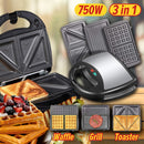 idrop 3 IN 1 Multifunction Waffle Maker Bread Toast Cooker / Pembakar Wafel & Roti Pelbagai Guna / 三合一多功能华夫饼机面包烤面包机