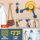 idrop 4pcs Wall Mounted Clock Design Item Hanging Storage Hook