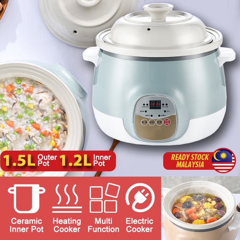 idrop 1.5L Home Kitchen Multifunction Electric Food Cooker and Warmer [ 1.5L Pot / 1.2L Inner Pot ]
