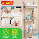 idrop [ 3 LAYER ] Multilayer Bathroom Toilet Toiletry Storage Shelf Rack