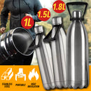 idrop [ 1L / 1.5L / 1.8L ] Full Stainless Steel Drinking Heat Insulation Water Bottle Flask with Handle / Botol Minuman Mudah Alih Keluli Tahan Karat / 全不锈钢带把手保温保温瓶